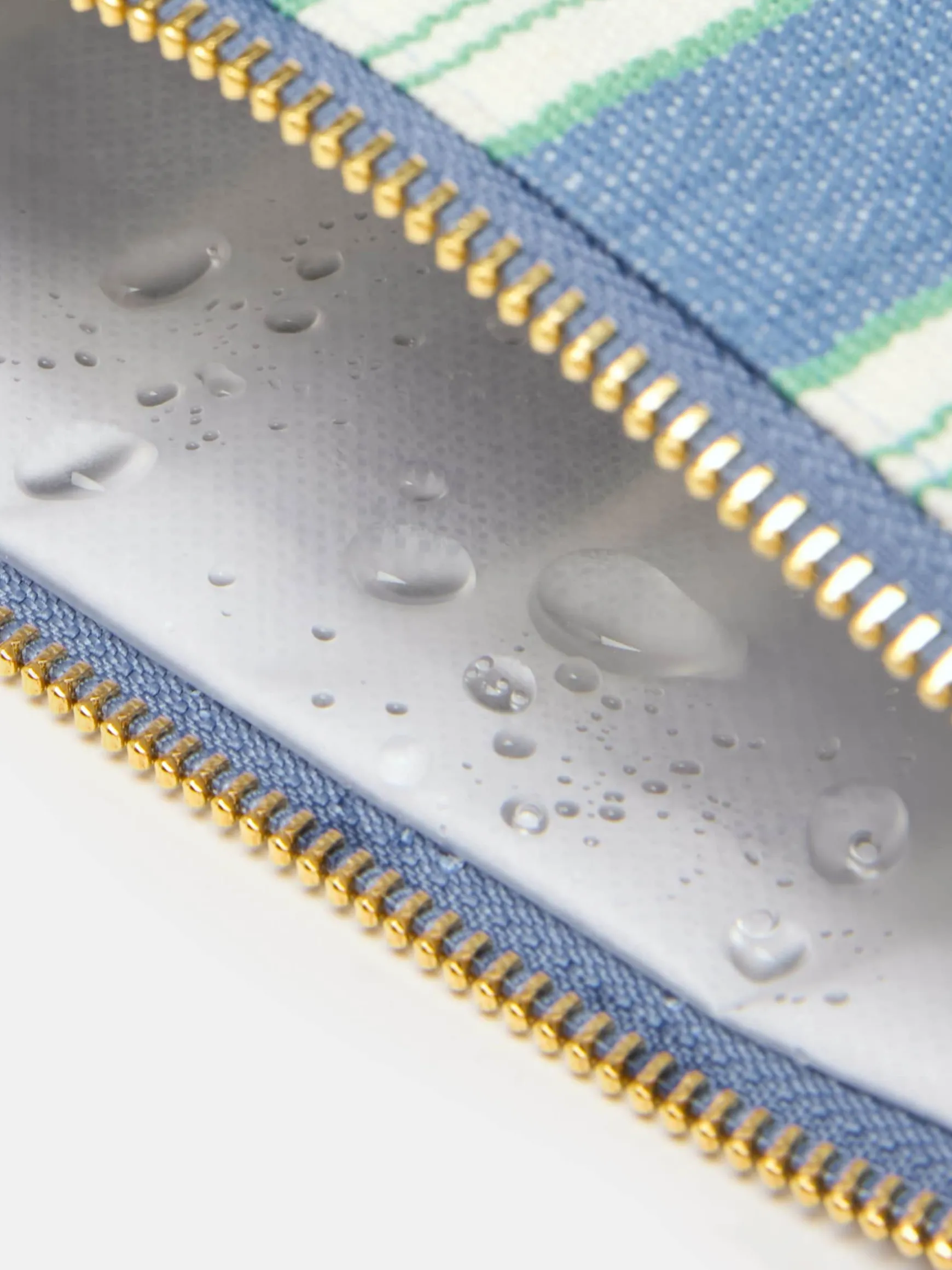 Carrywell Blue & White Striped Zip Pouch