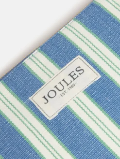 Carrywell Blue & White Striped Zip Pouch
