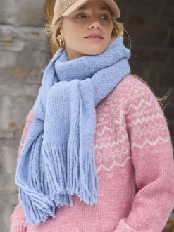 Caversham Blue Knitted Scarf