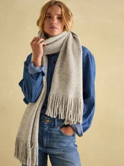 Caversham Grey Knitted Scarf