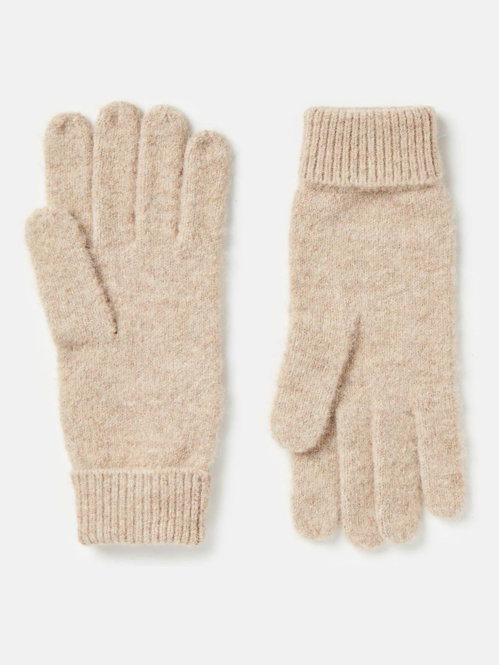 Caversham Oatmeal Knitted Gloves