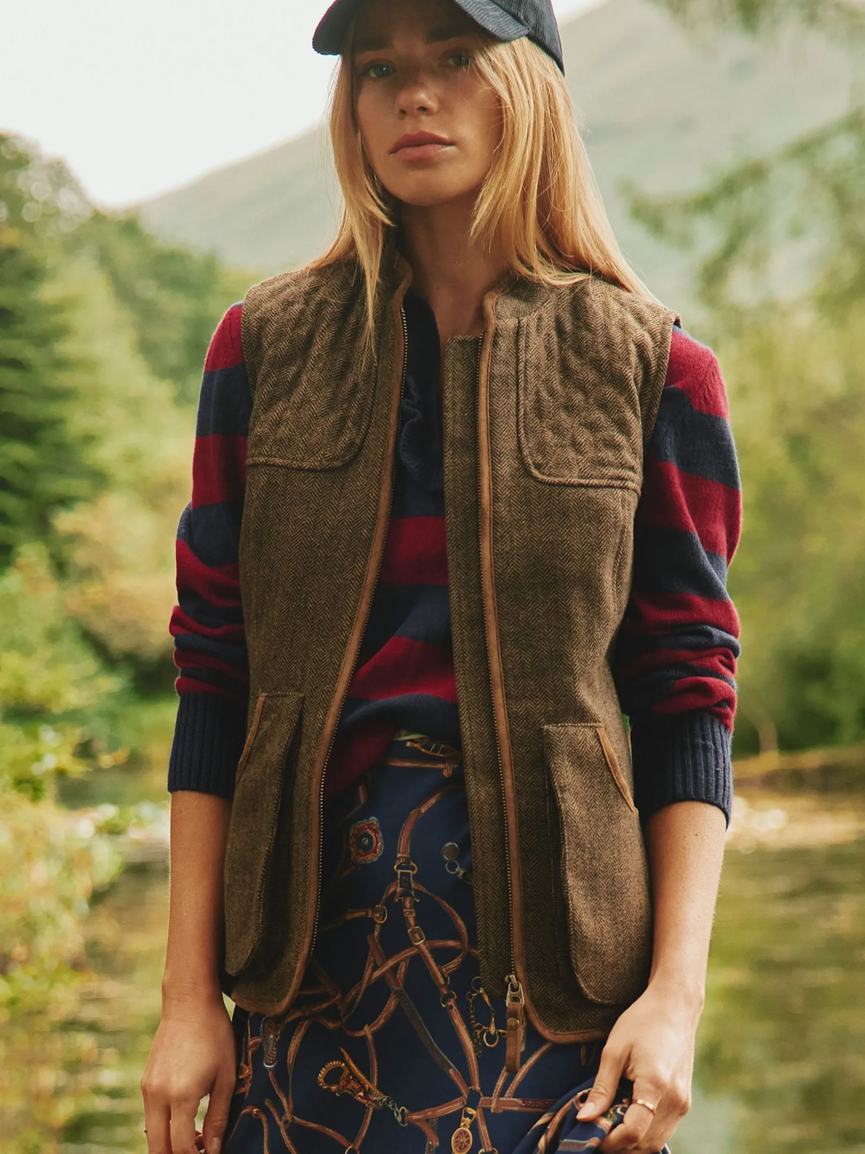 Cawthorne Brown Tweed Gilet