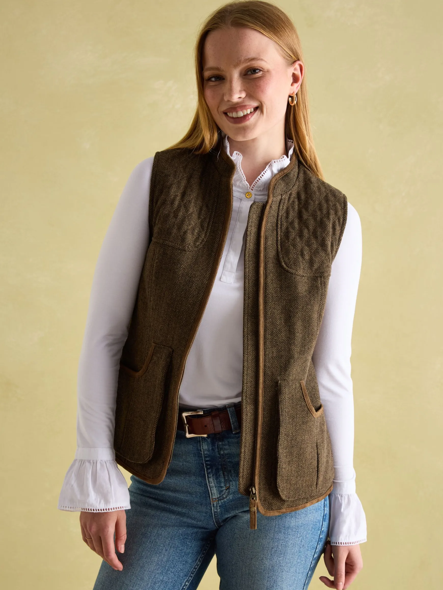 Cawthorne Brown Tweed Gilet