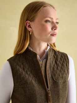 Cawthorne Brown Tweed Gilet