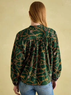 Cecilia Green Button Down Blouse