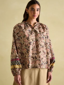 Cecilia Paisley Button Down Blouse