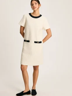 Celeste Cream Mini Boucle Dress