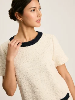 Celeste Cream Mini Boucle Dress