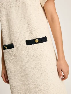 Celeste Cream Mini Boucle Dress