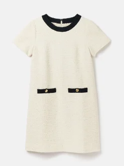 Celeste Cream Mini Boucle Dress