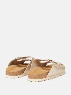 Celeste Gold Double Strap Sandals