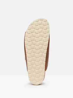 Celeste Tan Brown Double Strap Sandals