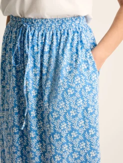 Celia Blue Jersey Midi Skirt
