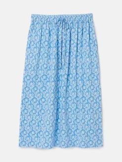 Celia Blue Jersey Midi Skirt