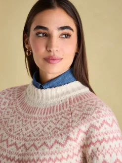 Charlotte Cream Crew Neck Fair Isle Jumper