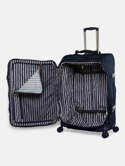 Coast Navy Large 4 Wheel Soft Suitcase