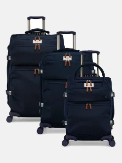 Coast Navy Large 4 Wheel Soft Suitcase