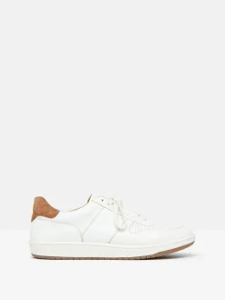 Colston White Leather Trainers