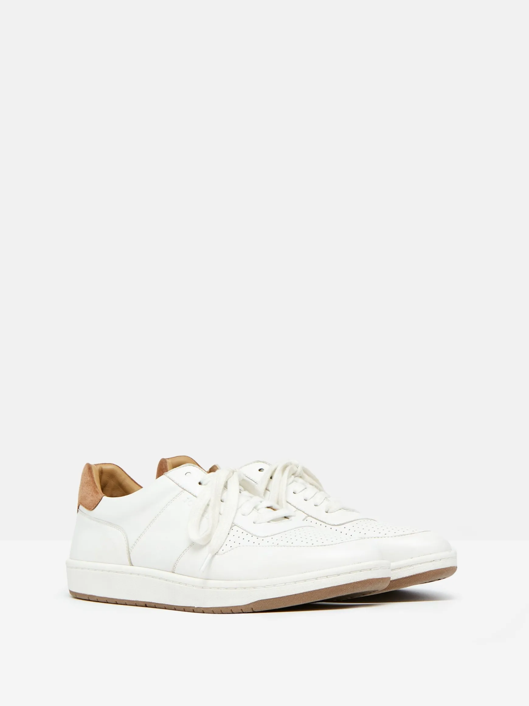 Colston White Leather Trainers