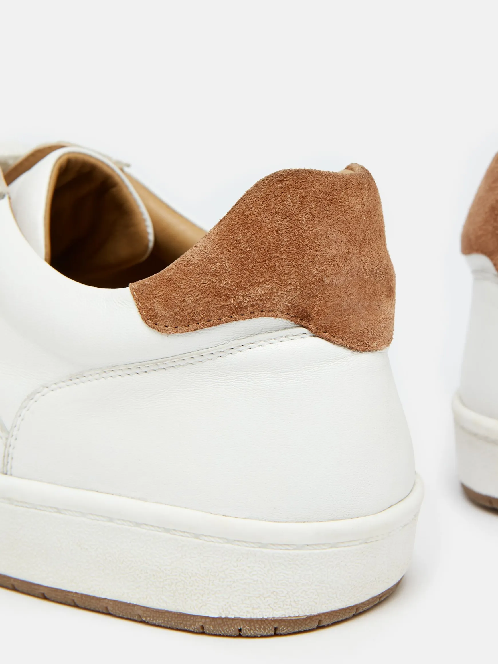 Colston White Leather Trainers