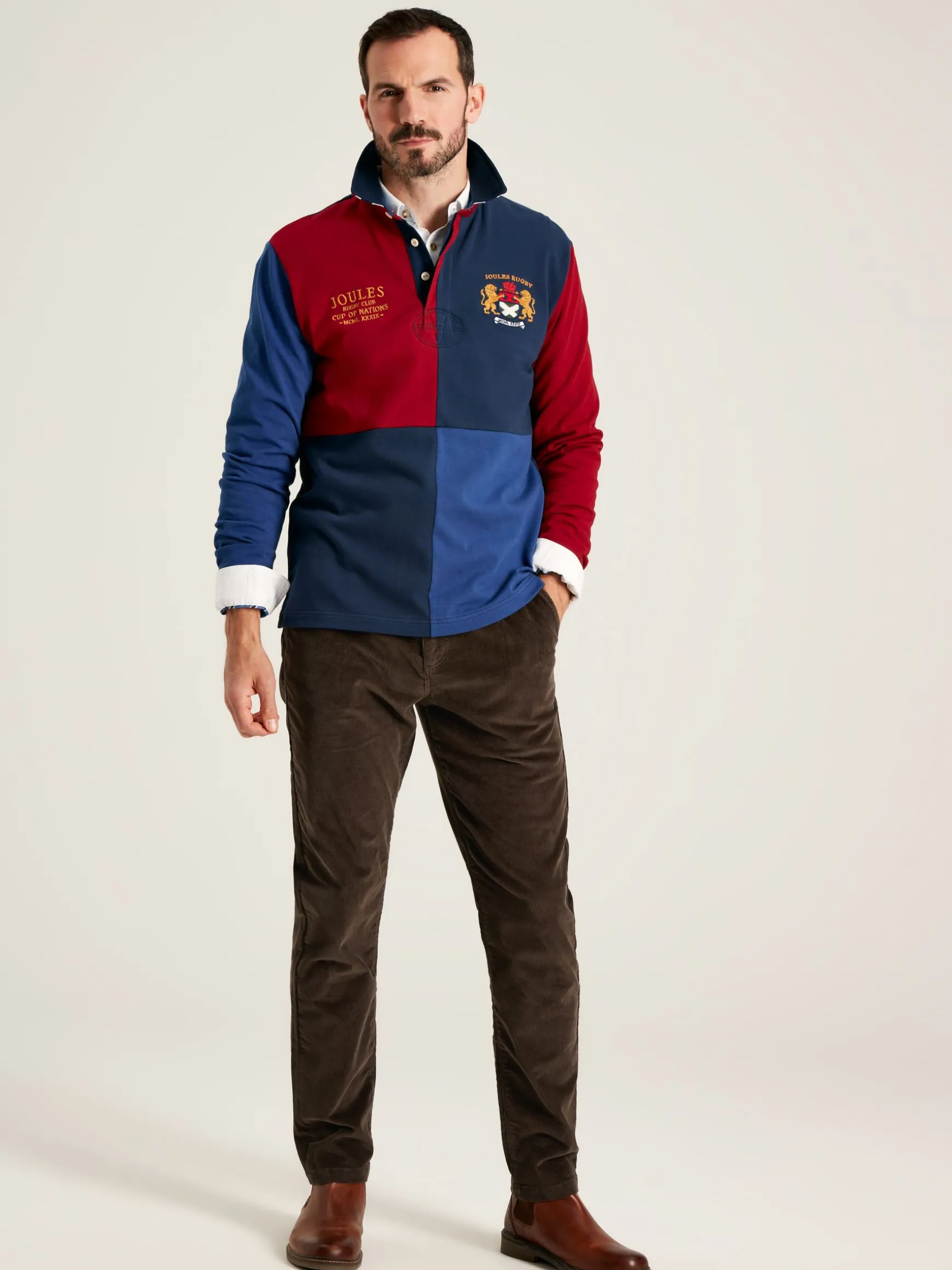 Cord Brown Straight Leg Corduroy Trousers