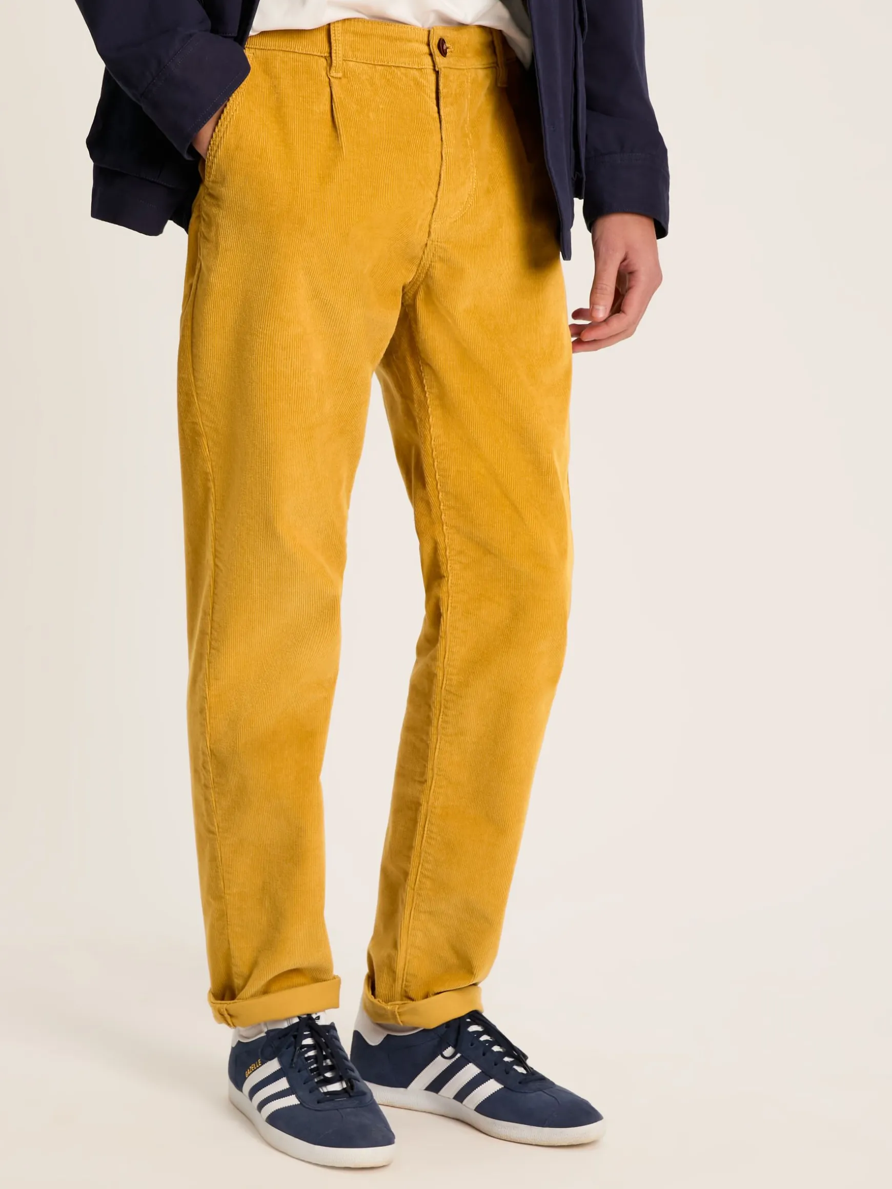 Cord Yellow Straight Leg Corduroy Trousers
