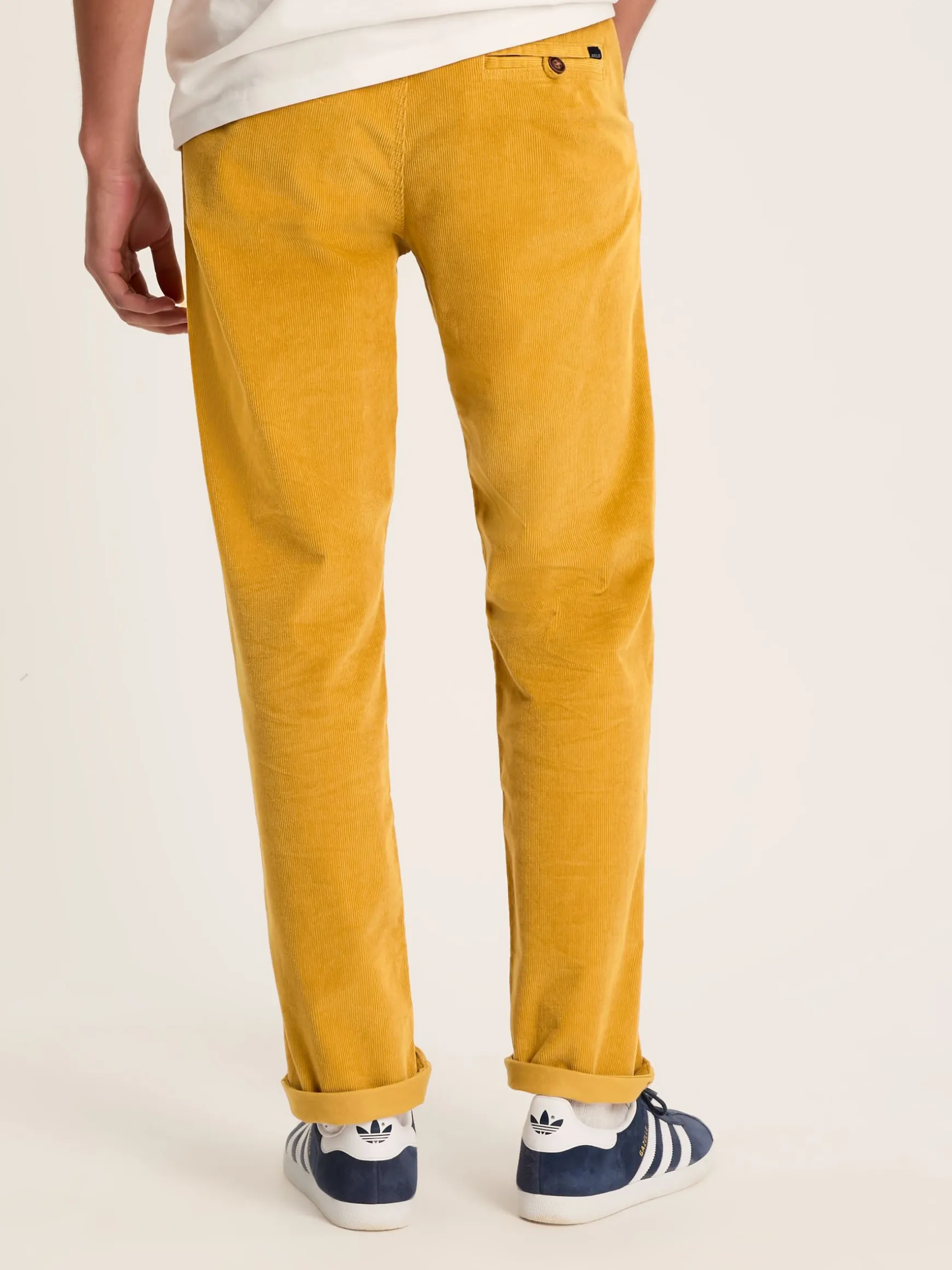 Cord Yellow Straight Leg Corduroy Trousers