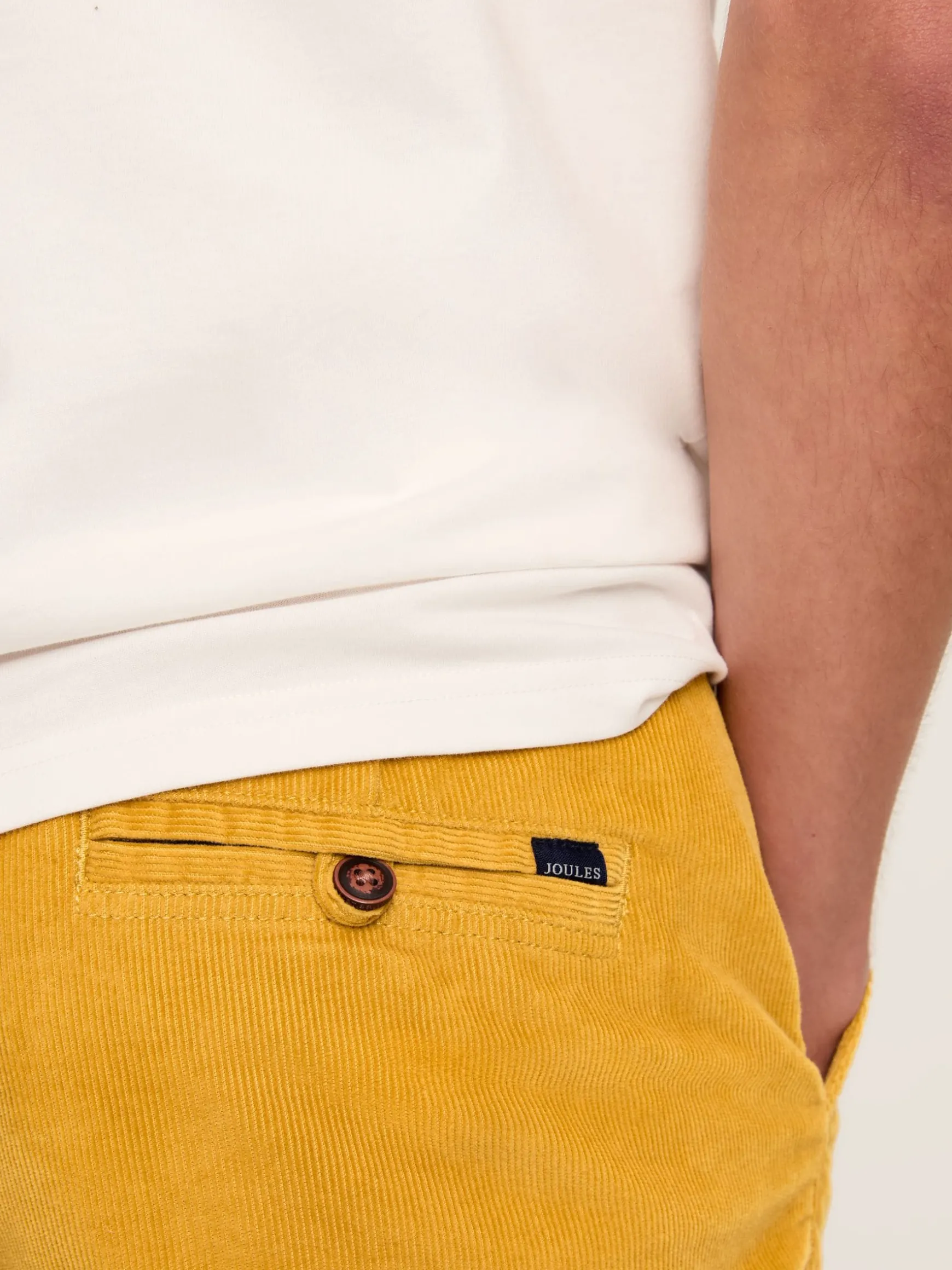 Cord Yellow Straight Leg Corduroy Trousers