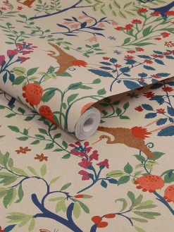 Cream Enchanted Woodland Antique 10M Wallpaper