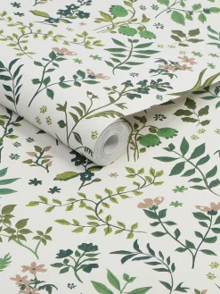 Cream Holcombe Floral 10M Wallpaper