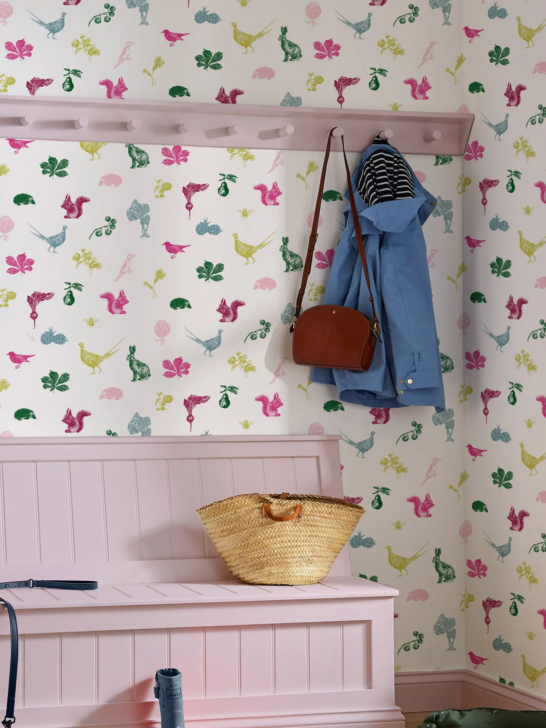 Creme Multi Etched Woodland 10M Wallpaper