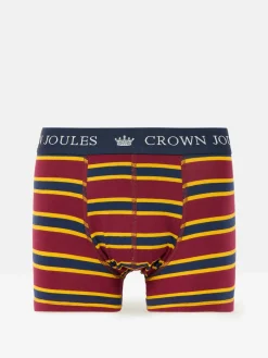 Crown Joules Navy/Red Pack of Two Cotton Boxers