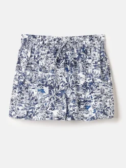 Cynthia Blue on White Shorts