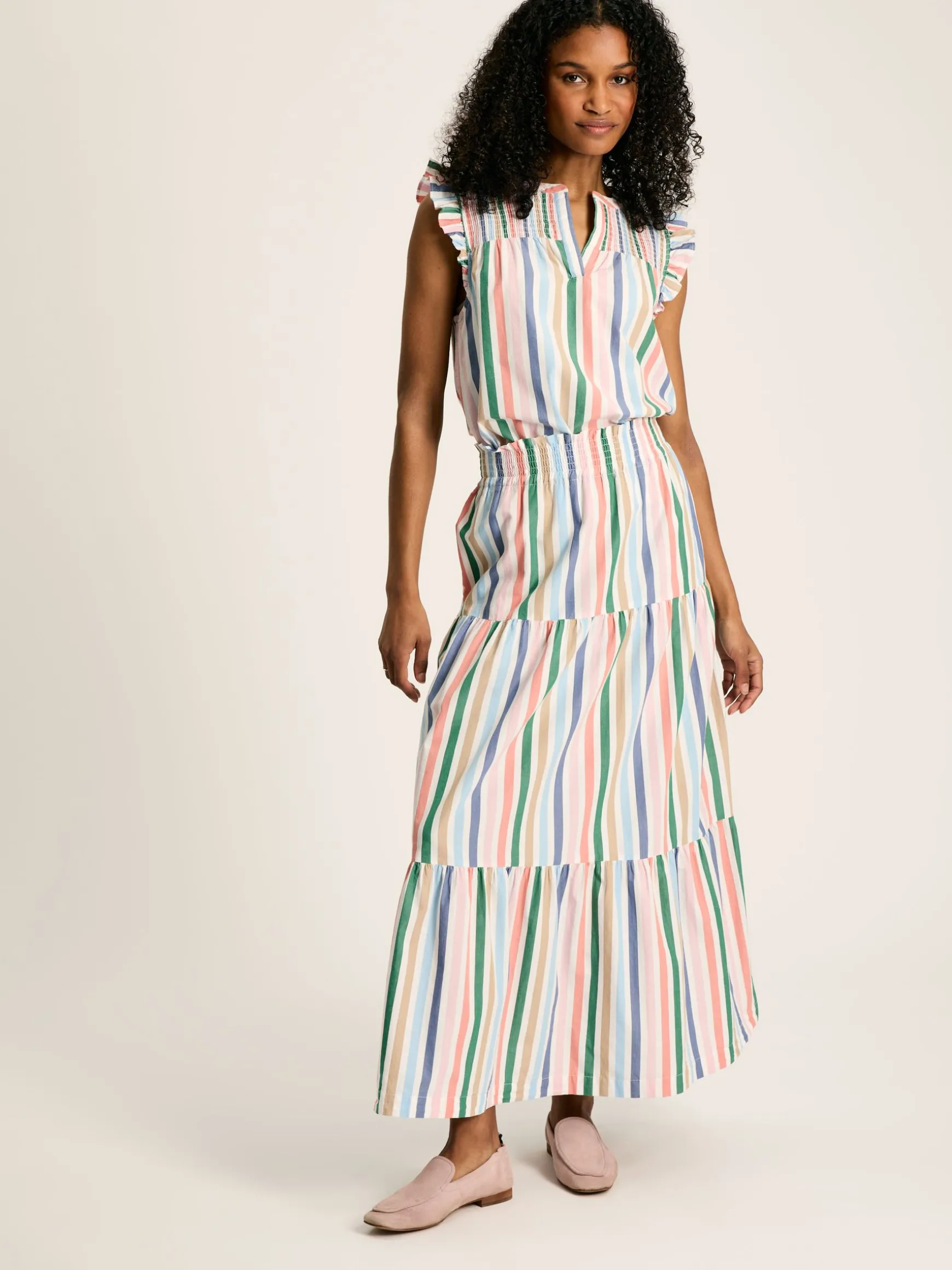 Cynthia Stripe Tiered Co-ord Skirt