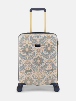 Damask Print Cabin Four Wheel Hard Shell Suitcase