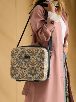 Damask Print Hard Shell Vanity Case