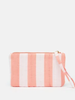 Daphne Pink & Orange Striped Wrist Purse