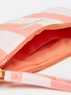 Daphne Pink & Orange Striped Wrist Purse