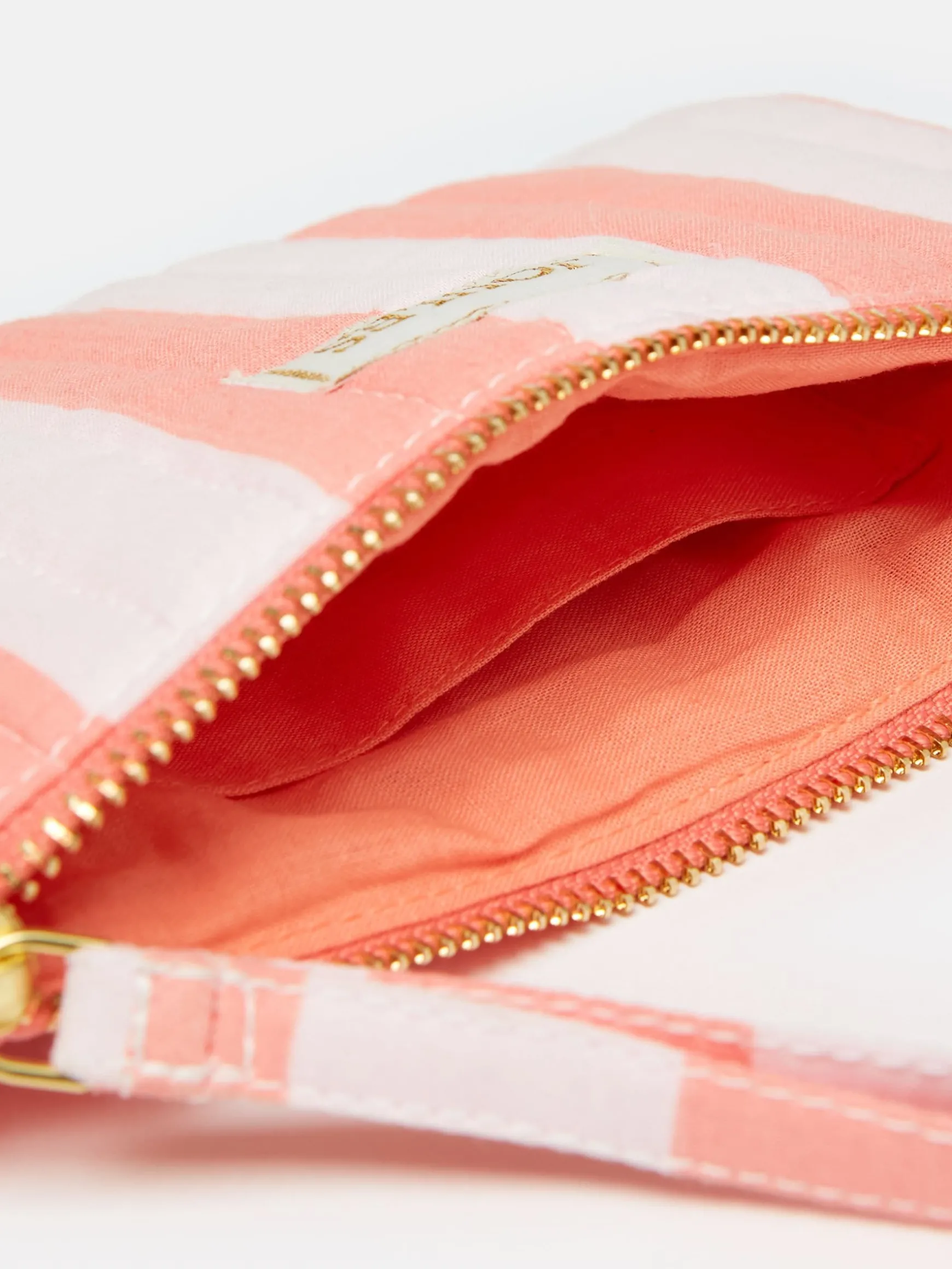 Daphne Pink & Orange Striped Wrist Purse