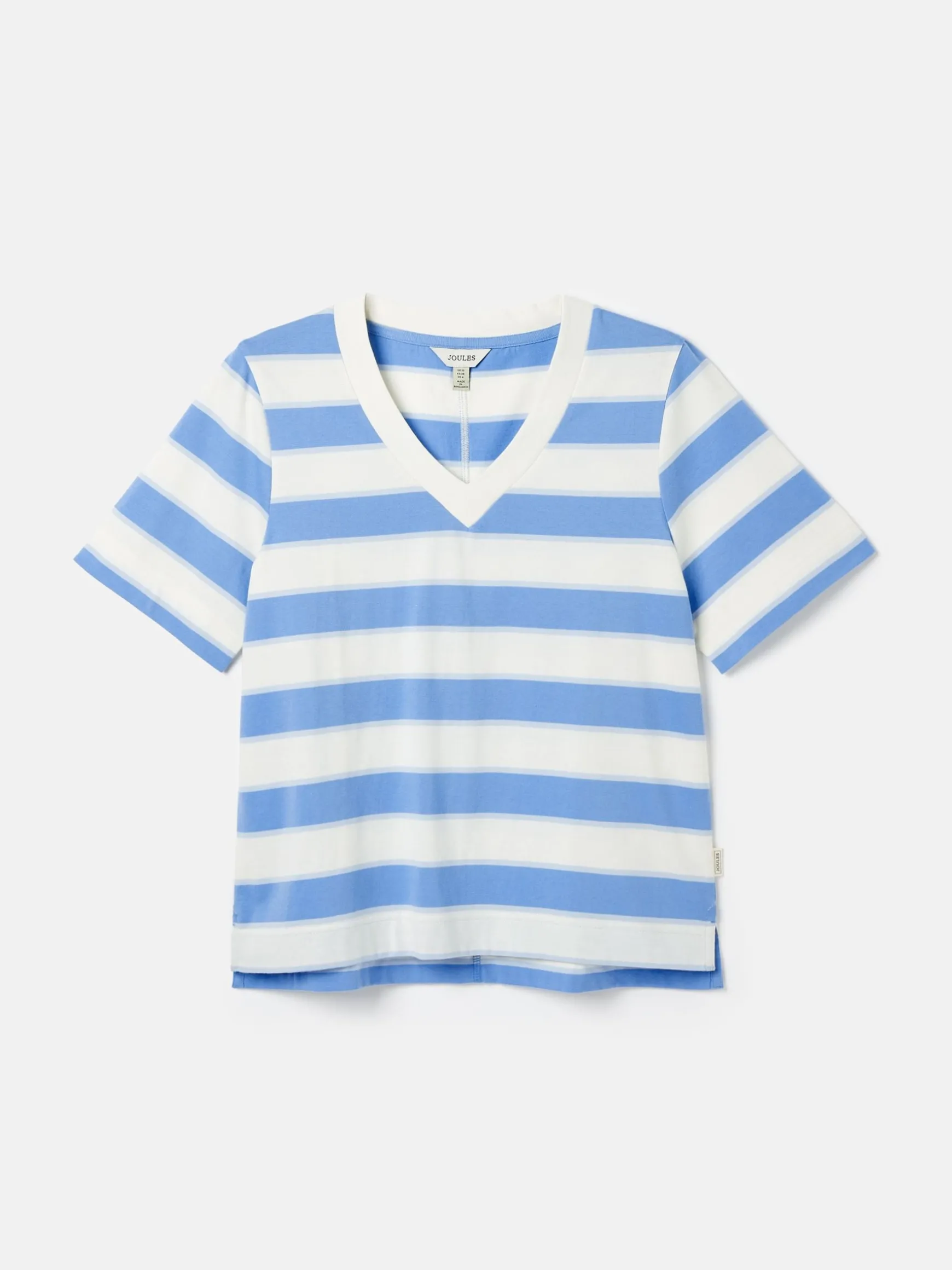 Darcey Blue Stripe V-Neck T-Shirt