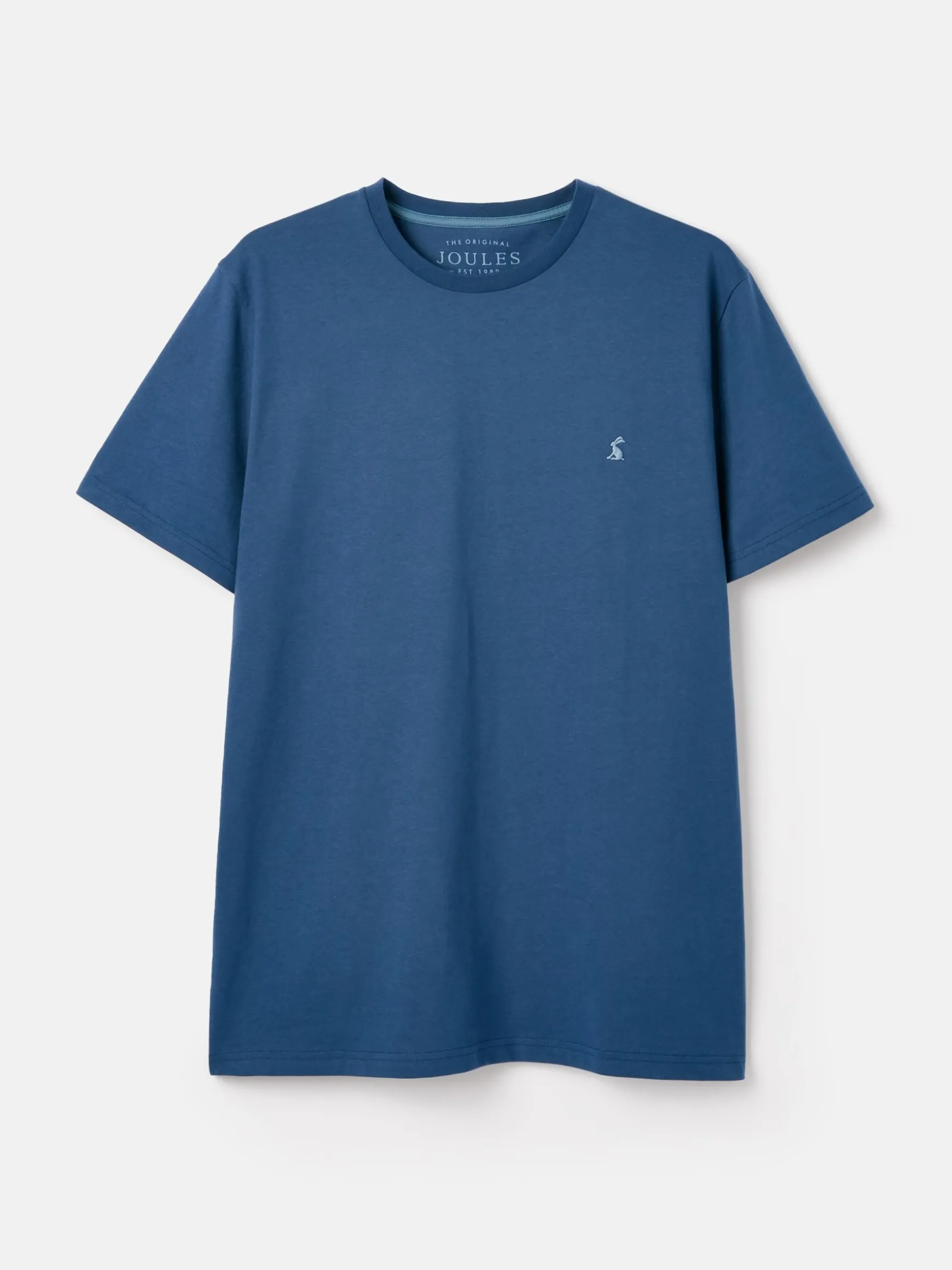 Denton Blue Plain Jersey Crew Neck T-Shirt