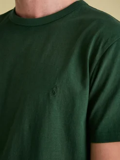 Denton Dark Green Heavyweight Jersey 100% Cotton Crew Neck T-Shirt