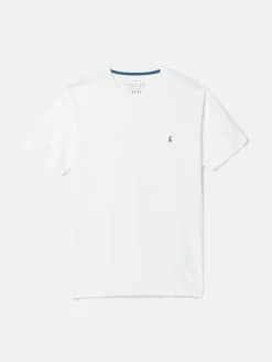 Denton White Lightweight Jersey 100% Cotton Crew Neck T-Shirt