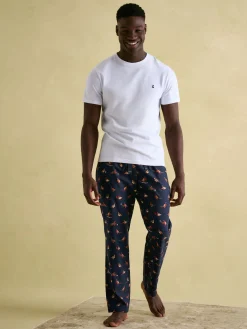 Dozer Navy Cotton Pyjama Bottoms