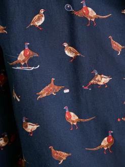 Dozer Navy Cotton Pyjama Bottoms