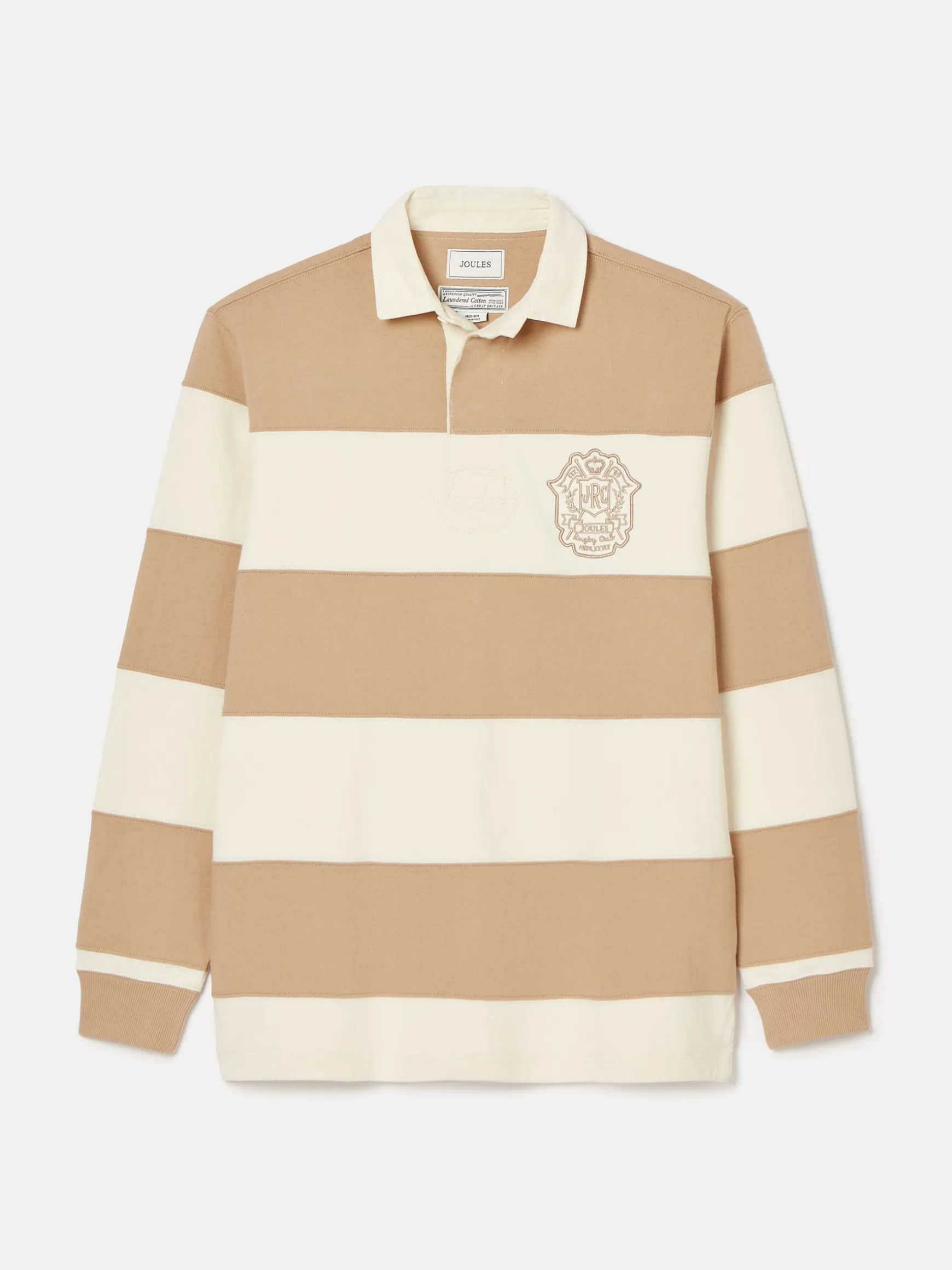 Edgeford Cream Embellished Cut And Sew Rugby Shirt