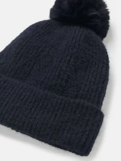 Effie Navy Knitted Bobble Hat