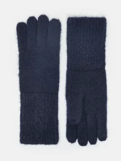 Effie Navy Knitted Gloves