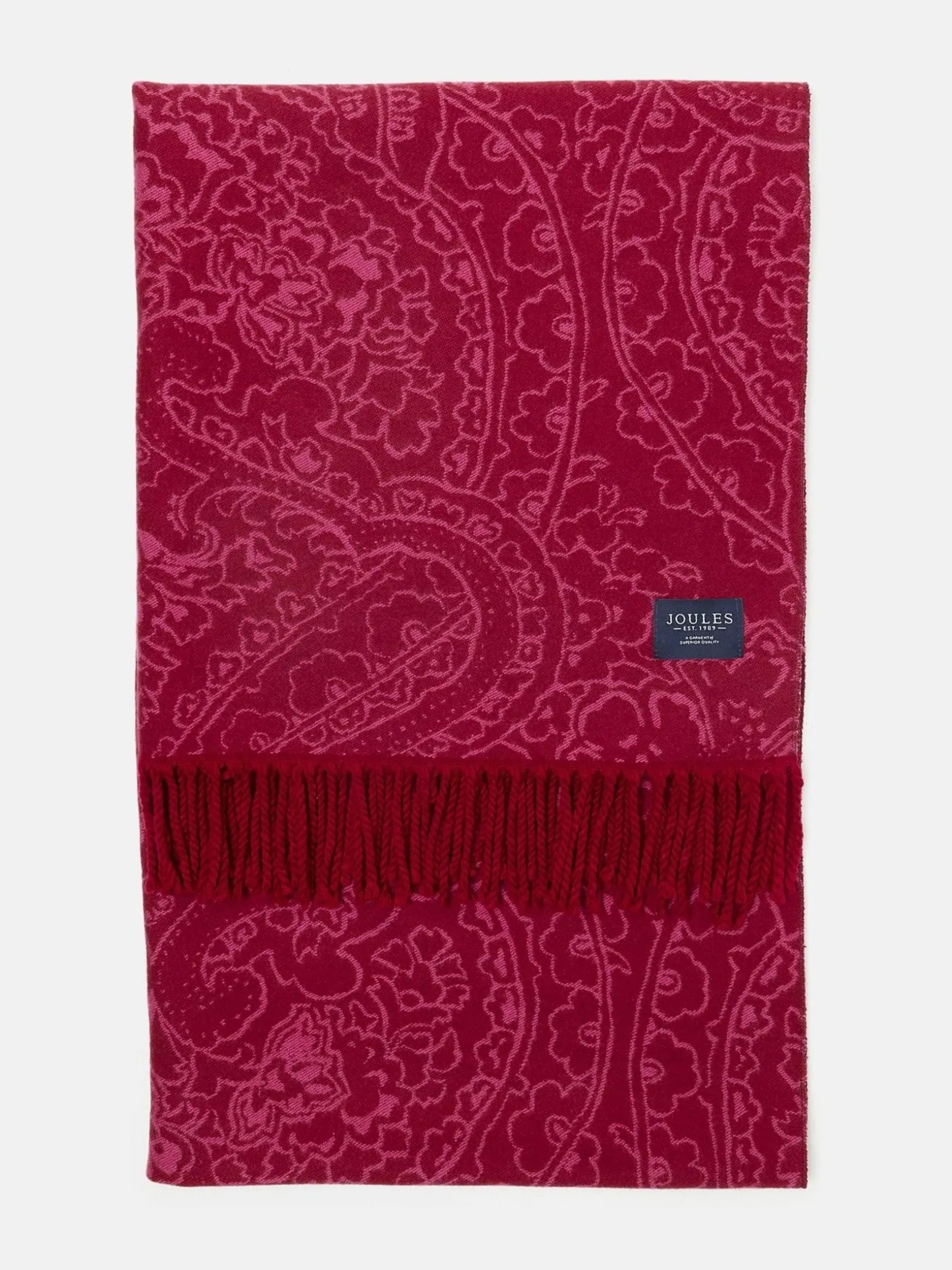 Elissa Pink & Plum Double-Sided Jacquard Scarf