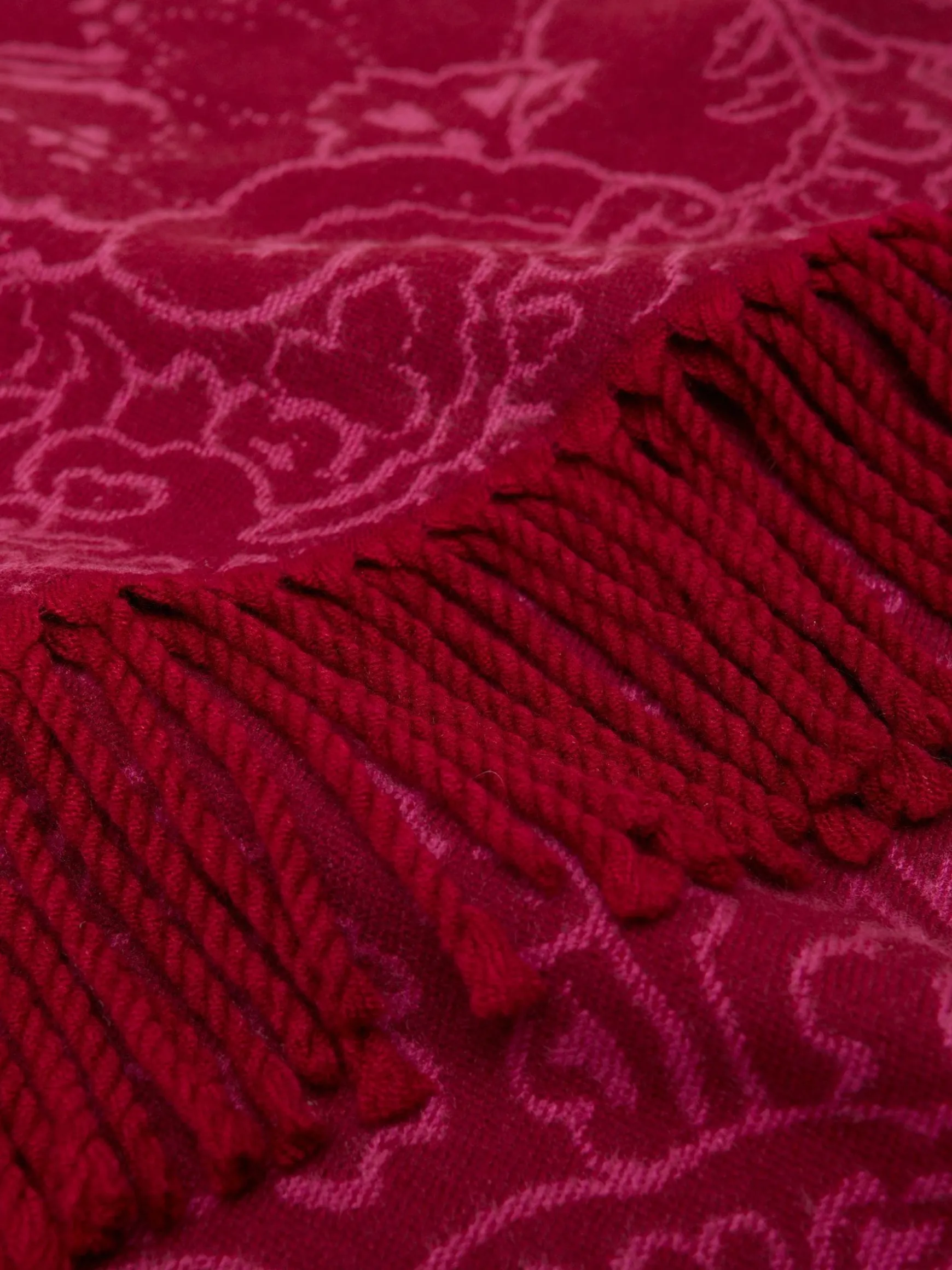 Elissa Pink & Plum Double-Sided Jacquard Scarf